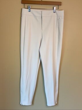 Athleta Cream Ponte Skinny Ankle Pants Size 8